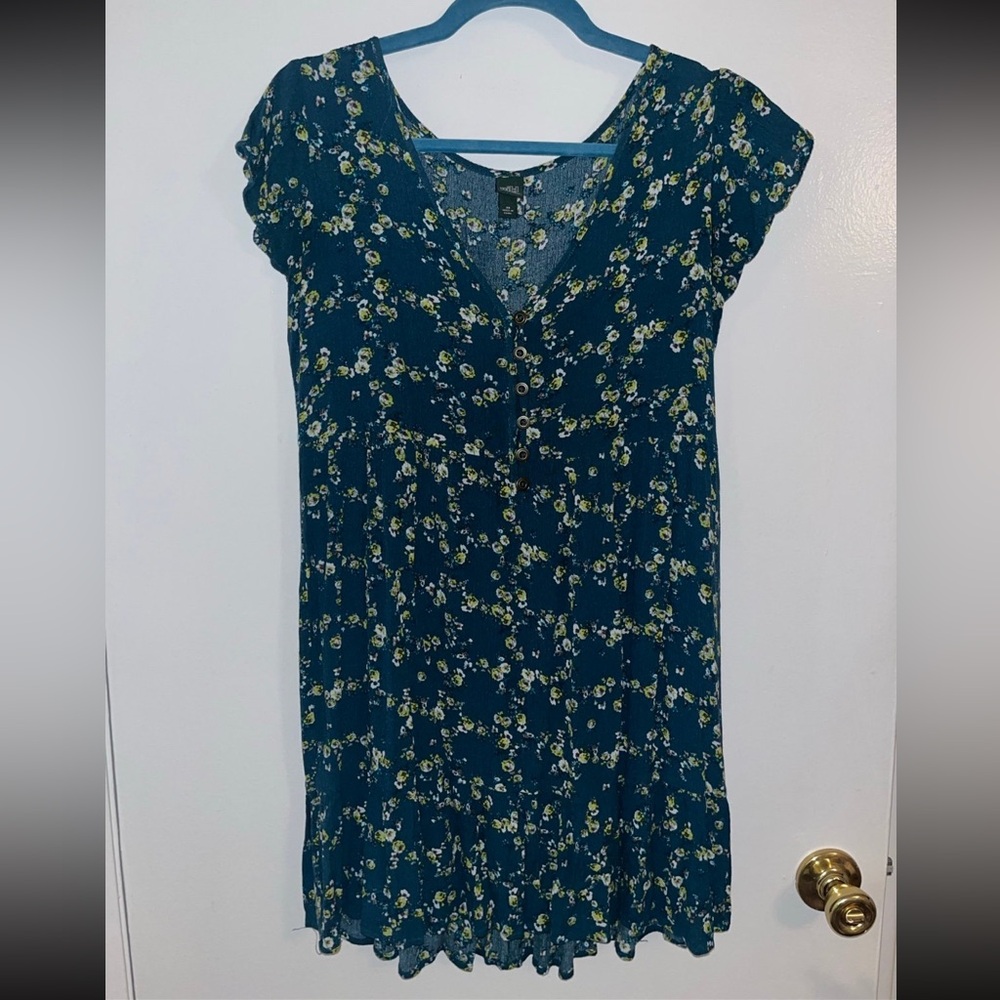 Wild Fable Teal Floral Maxi Dress